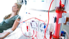 Someone on a dialysis machine