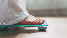 Feet on a scale