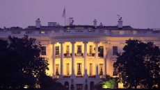 White House in Washington D.C  at night