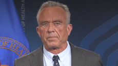 HHS Secretary Robert F. Kennedy at a press conference earlier this year