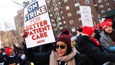 Nurses strike in New York on January 12, 2026