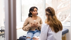 Doctor with patient
