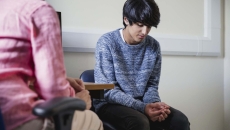 Patient with therapist