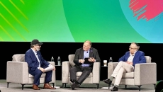Gil Bashe of FINN Partners, Hal Wolf, president and CEO of HIMSS and Dr. Isaac Kohane of Harvard Medical School