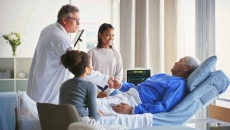 Doctor with patient