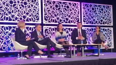 The panelists on stage