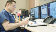 Clinician at a computer