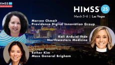 Marcee Chmait of Providence, Kali Arduini Idhe of Northwestern Medicine and Esther Kim of Mass General Brigham_Las Vegas skyline Photo by halbergman/E+/Getty Images