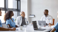 Hospital executives in a meeting