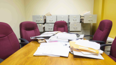 Messy conference room