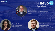 Department of Defense Chief Digital and Artificial Intelligence Office (CDAO) members Scott McKeithen, Marleen Welsh and Charles Baschnagel