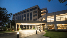 Hospital building and driveway