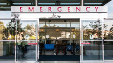 An emergency room facade