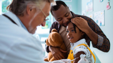 Child receiving vaccine