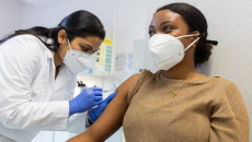 A vaccine being administered