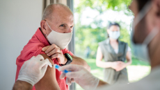A person getting a vaccination