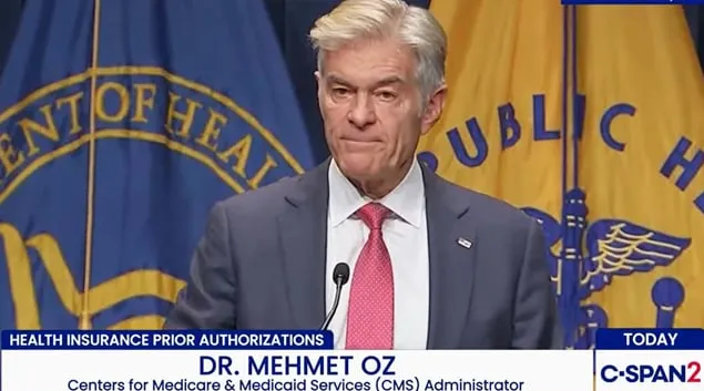 CMS administrator Dr. Mehmet Oz speaks at a press conference on Monday CMS administrator Dr. Mehmet Oz speaks at a press conference on Monday