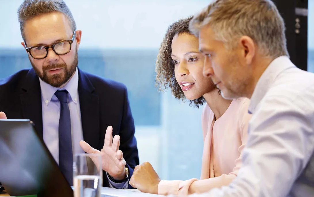 Executives talking Executives talking
