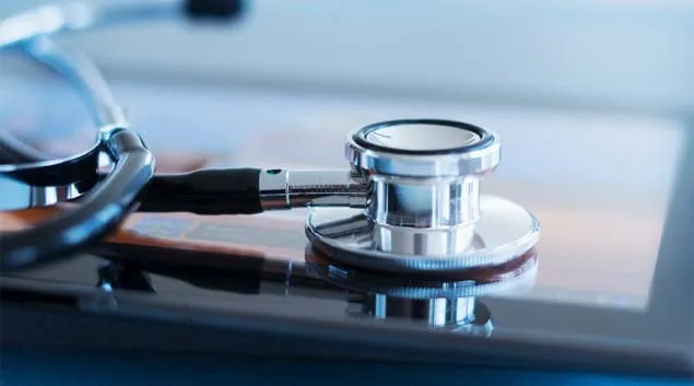 Stethoscope on table Stethoscope on table