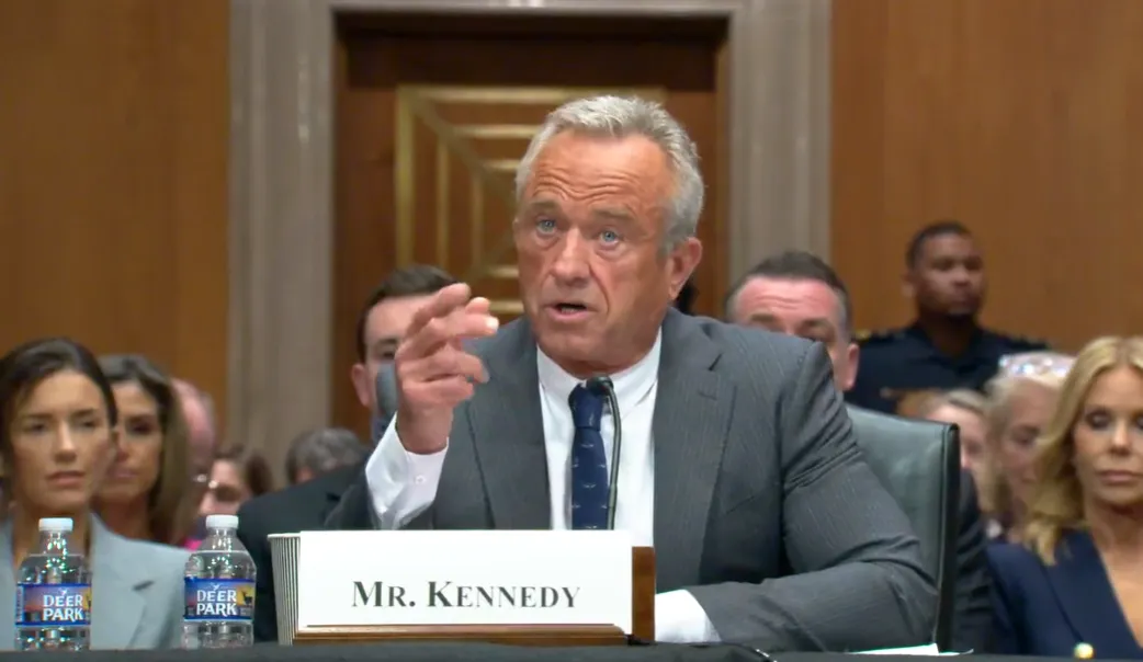 RFK Jr. during Senate committee hearing RFK Jr. during Senate committee hearing