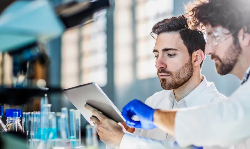 Lab workers