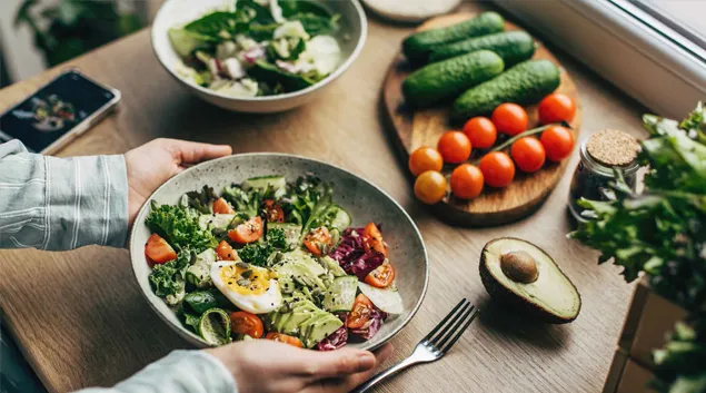 An array of healthful food options