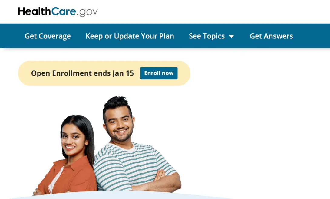 HealthCare.gov screenshot