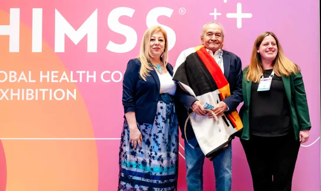 Speakers at a HIMSS conference session on Indigenous peoples