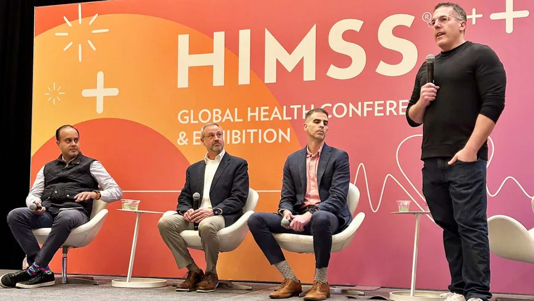 From Left: Sap Sinha, president and COO Allied Digestive Health; Bryon Frost, CMIO, McLeod Health; Craig Levoy, medical director, Clinical Informatics, CHS, Community Quality Alliance; and Josh Margulies, vice president, Brand Advocacy, Suki AI.