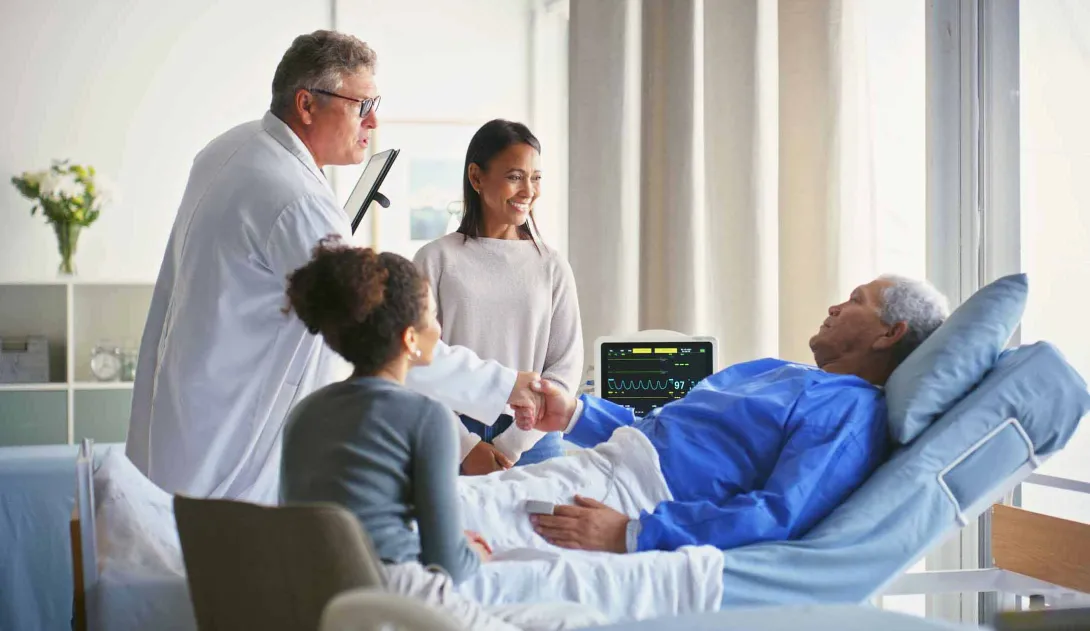 Doctor with patient