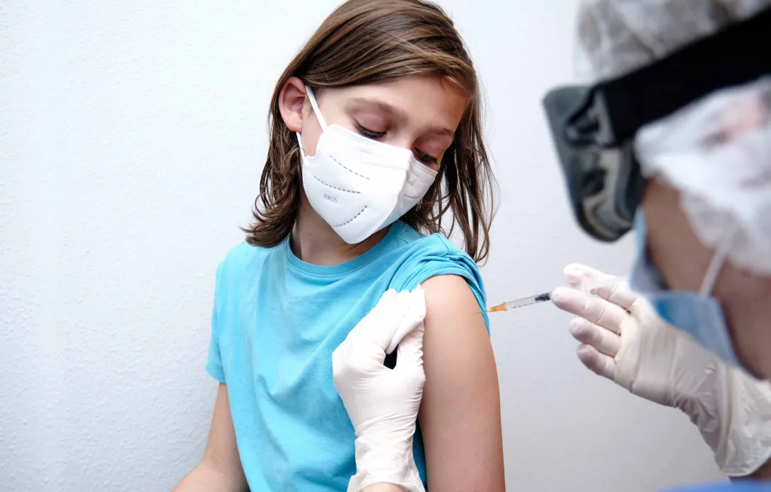 Child getting a vaccination