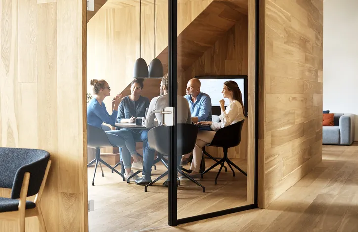 Executive meeting in office conference room