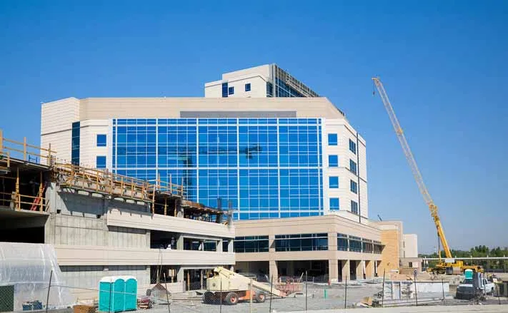 Hospital building under construction