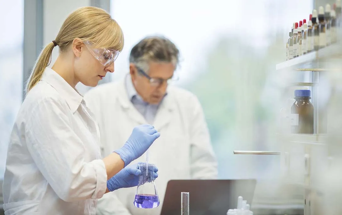 Lab workers