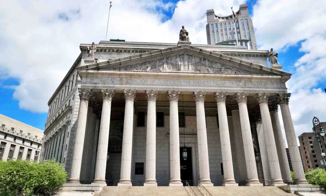 New York State Supreme Court building in Manhattan.