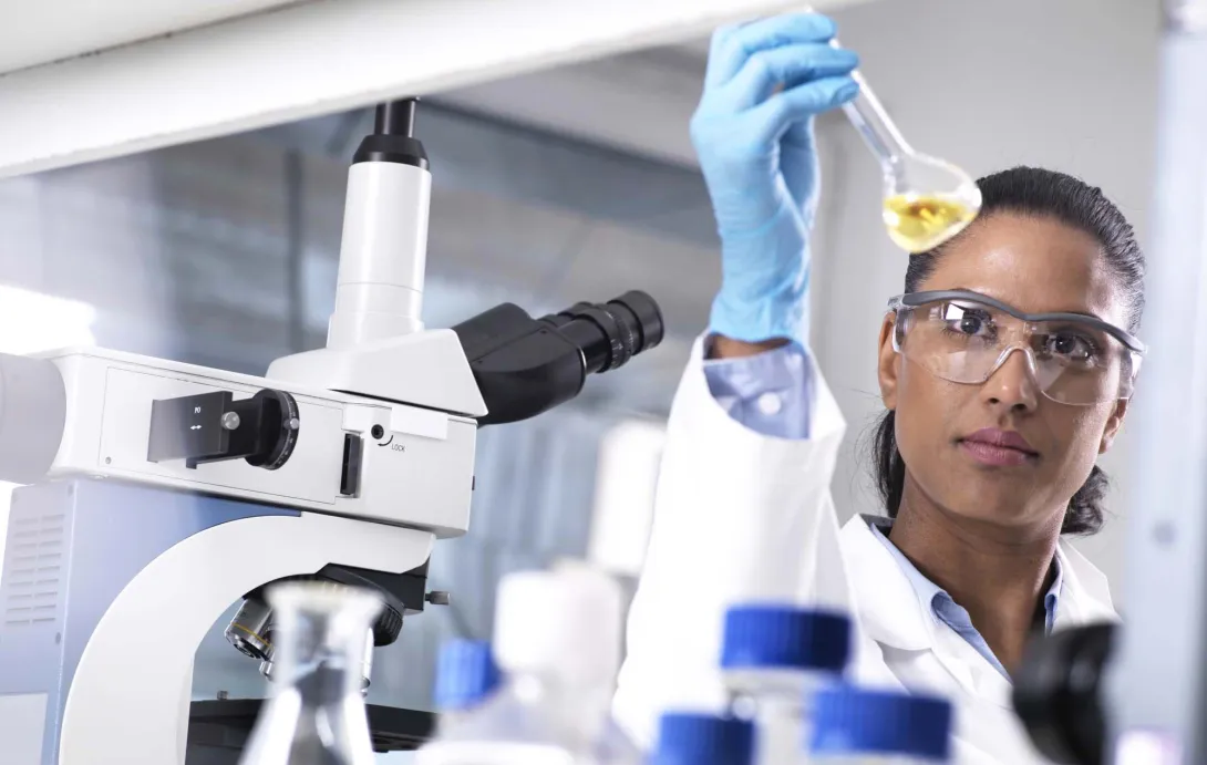 Scientist working