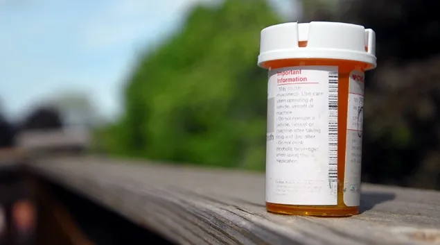 Bottle of prescription pills