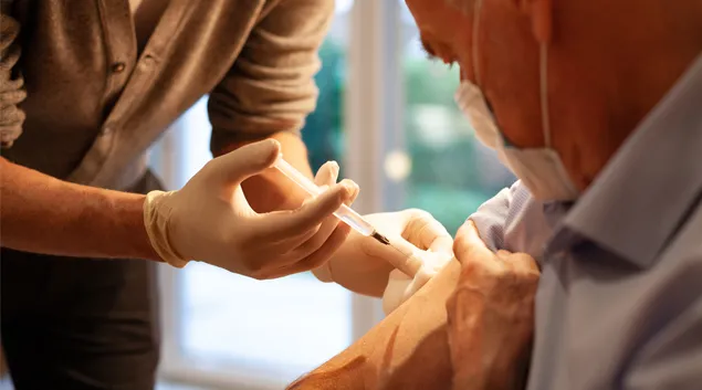 A vaccine administered