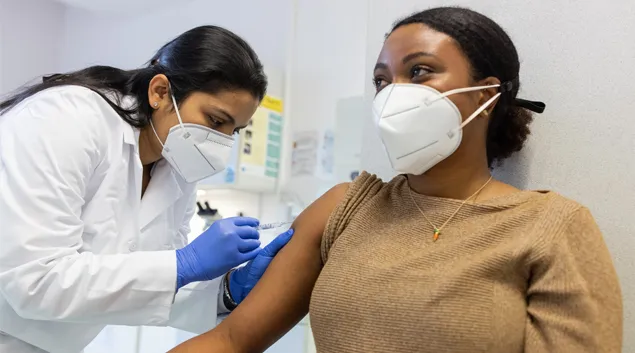 A vaccine being administered