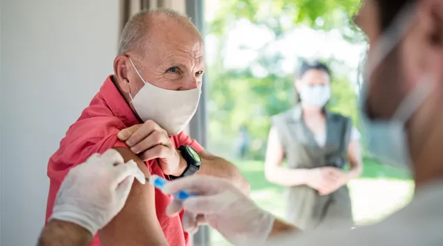 A person getting a vaccination